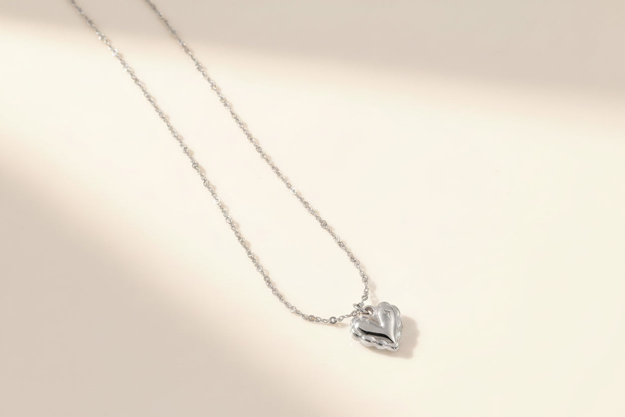 Embossed Heart Necklace
