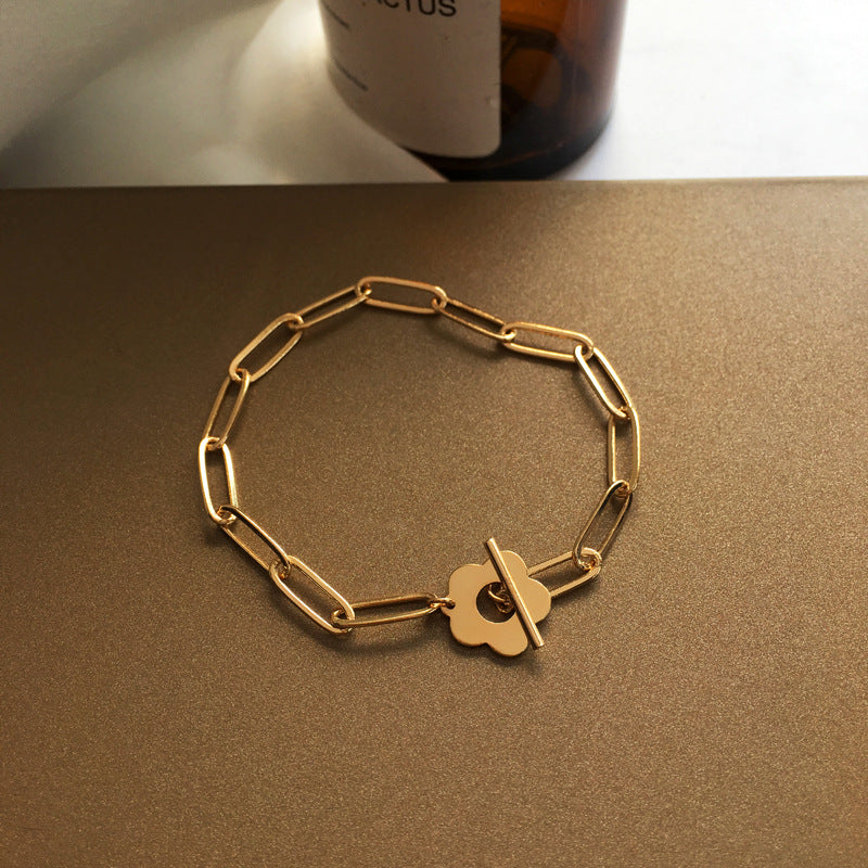 Flower Paperclip Bracelet