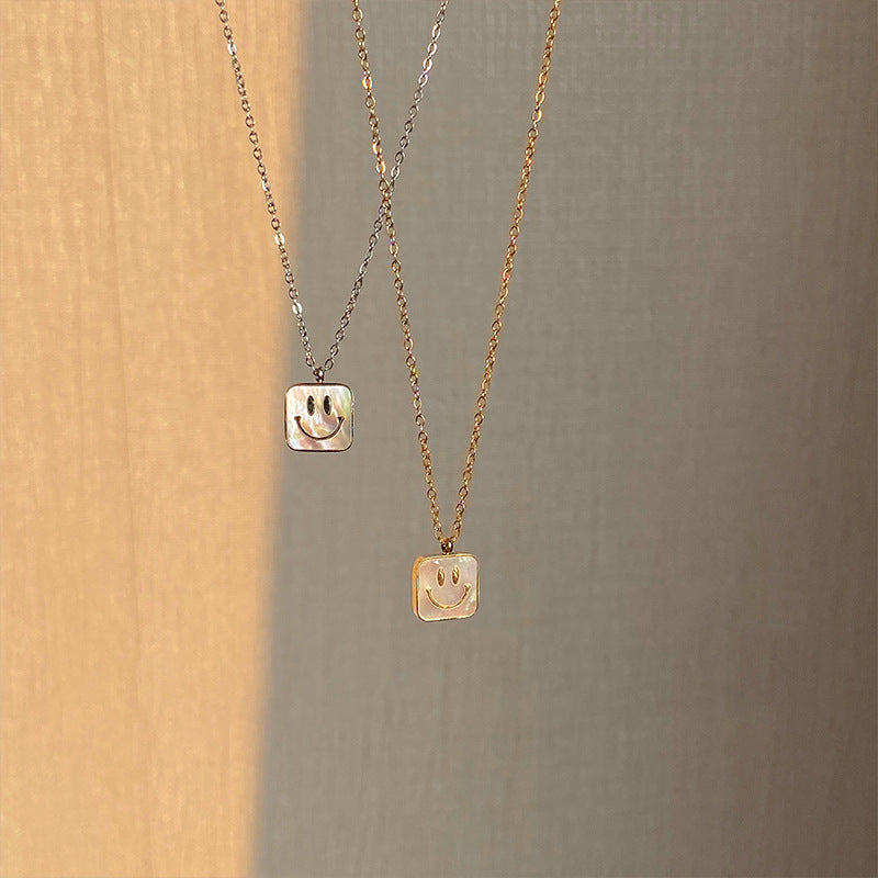 Happy Face Shell Necklace