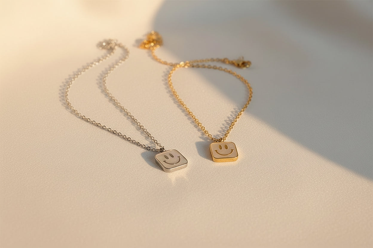 Happy Face Shell Necklace