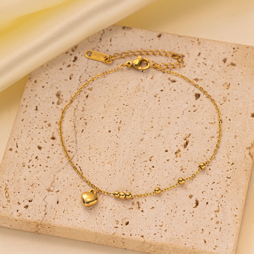 Heart Beaded Anklet