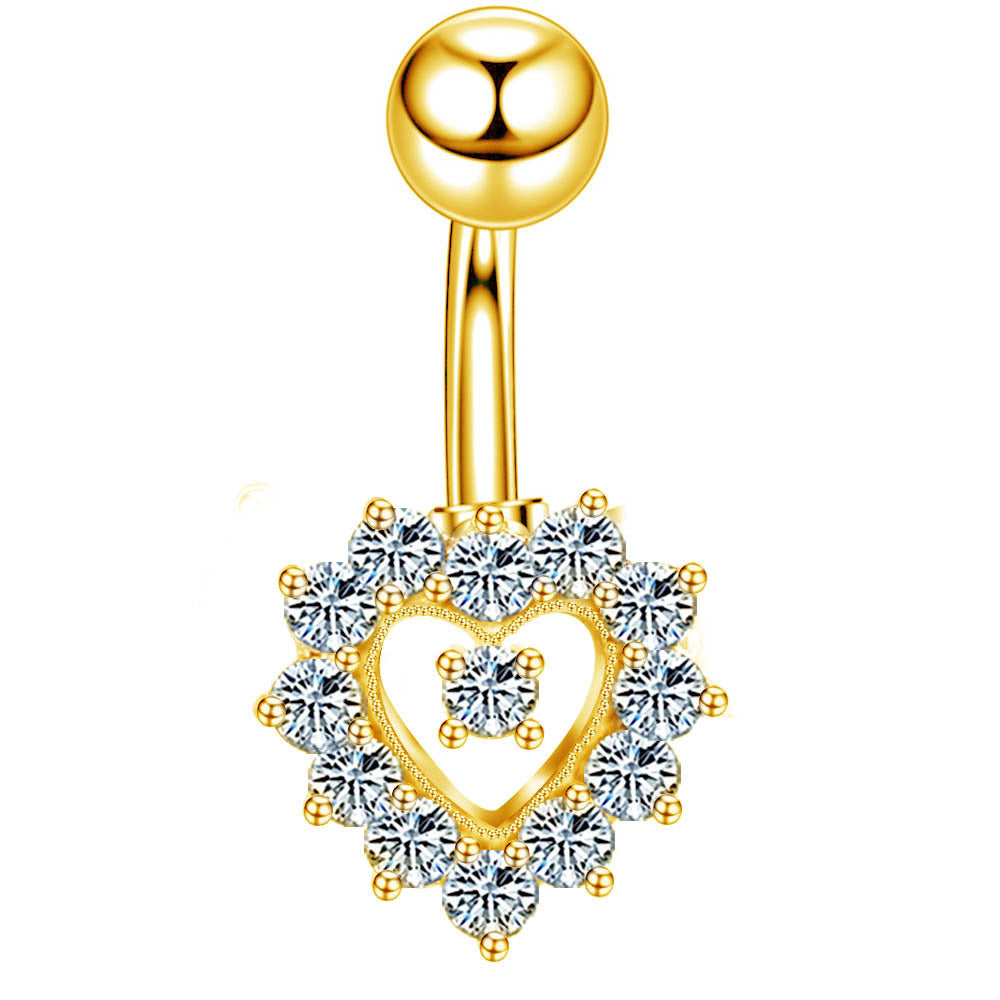 Heart Shaped Belly Button Ring