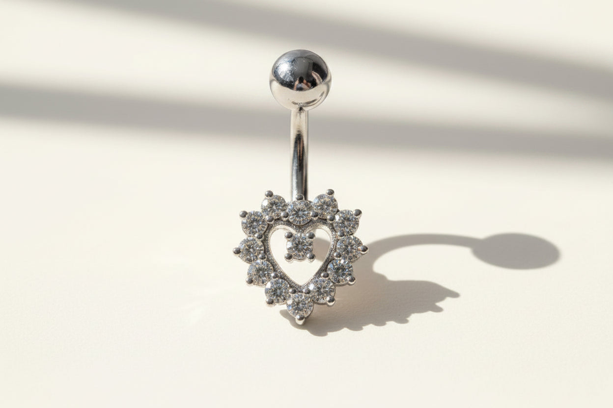 Heart Shaped Belly Button Ring