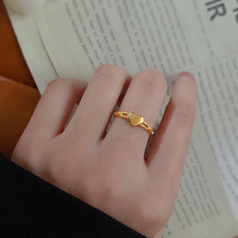 Heart Chain Ring
