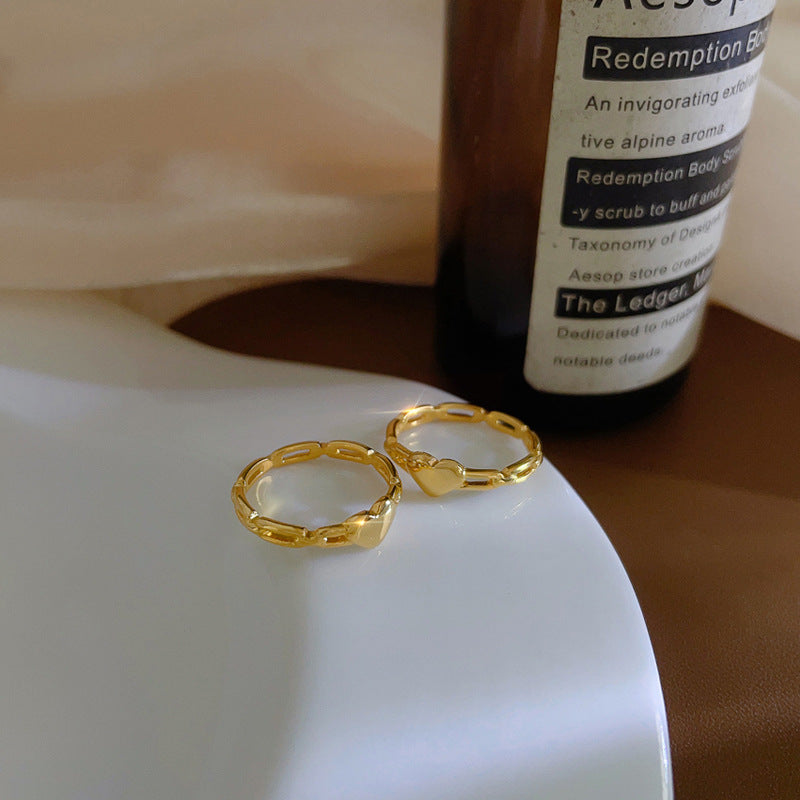 Heart Chain Ring