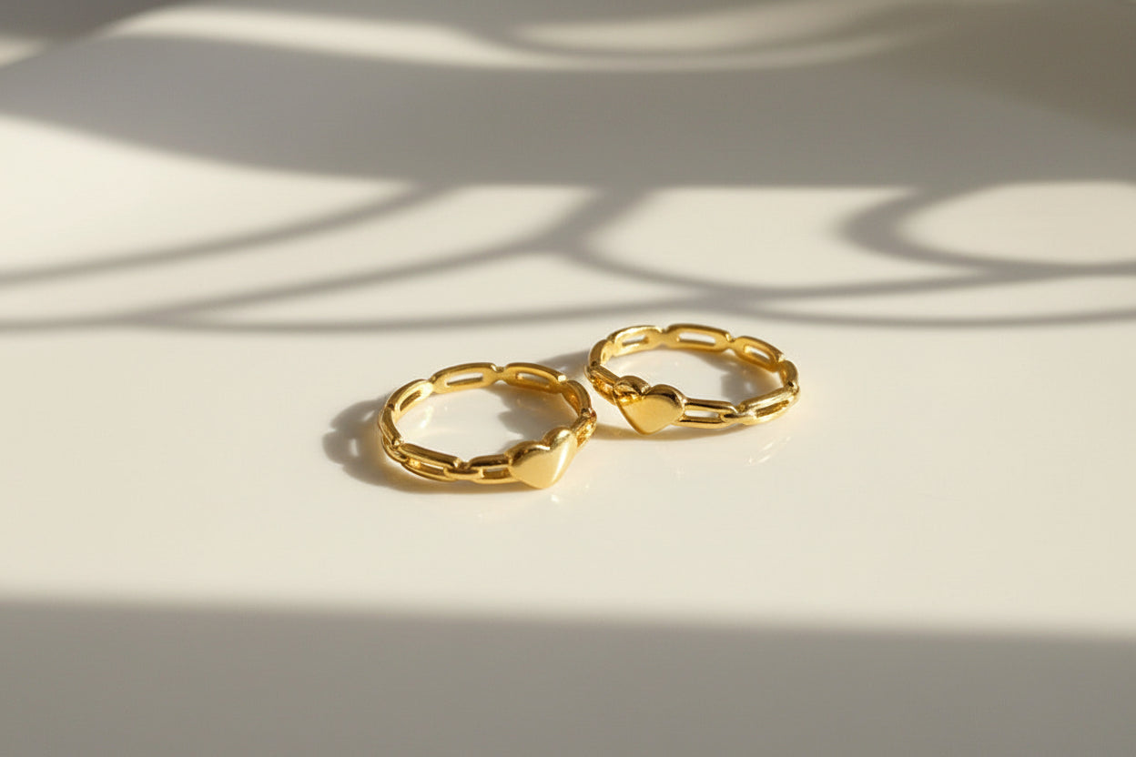 Heart Chain Ring