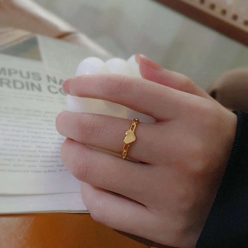 Heart Chain Ring