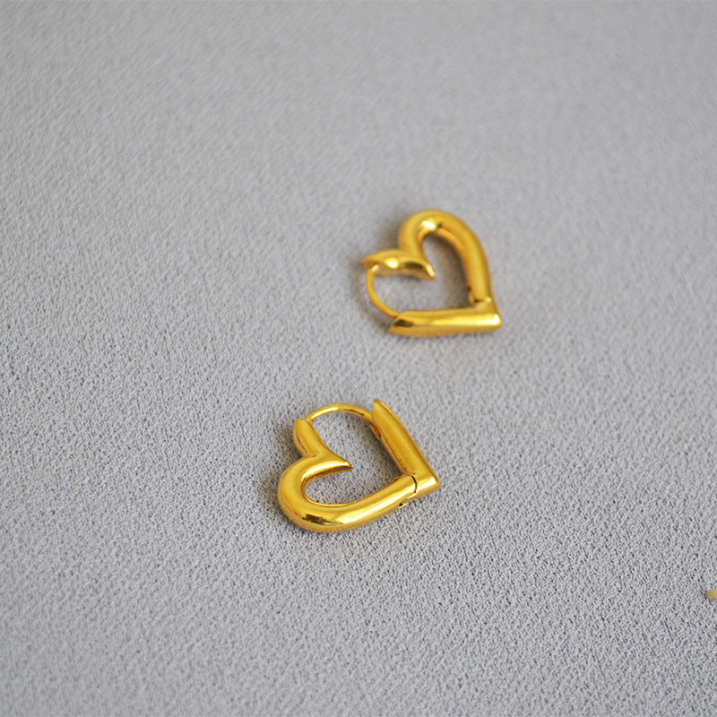 Heart Shaped Hoop Earrings