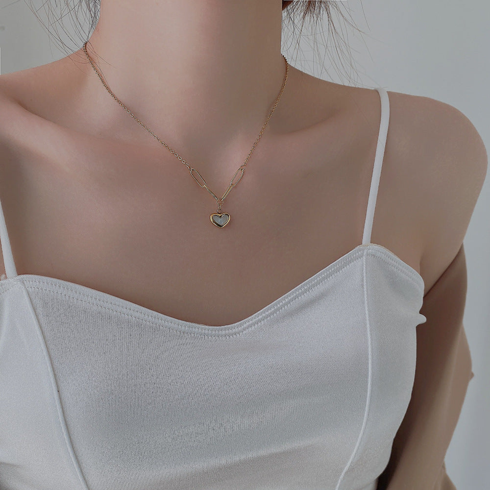 Paperclip Heart Pendant Necklace
