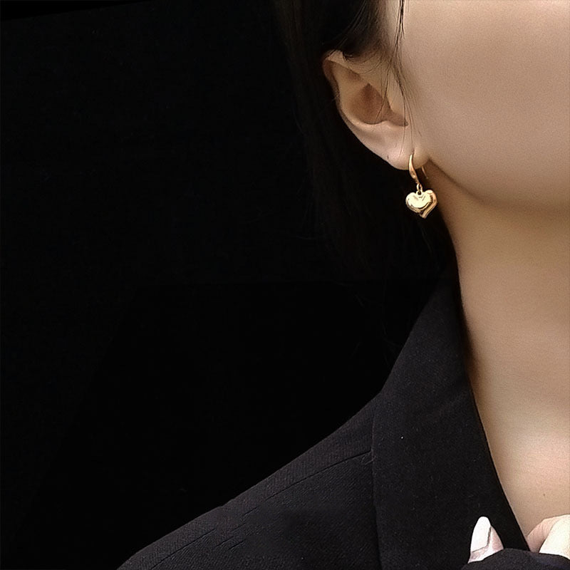 Hook Heart Dangle Earrings