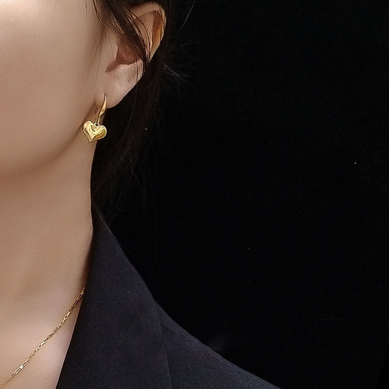 Hook Heart Dangle Earrings
