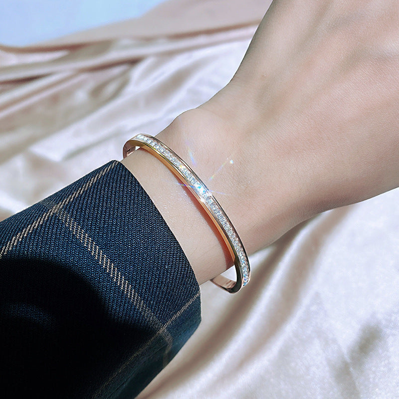 Single Band Rhinestone Bangle
