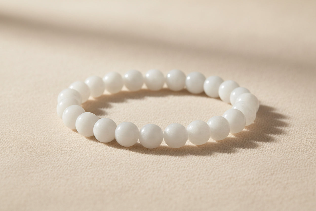 Genuine Gemstone Bracelet-Moonstone