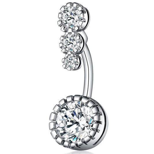 Multi-Crystal Belly Ring