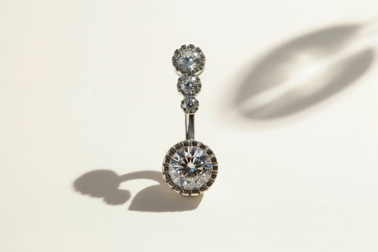 Multi-Crystal Belly Ring