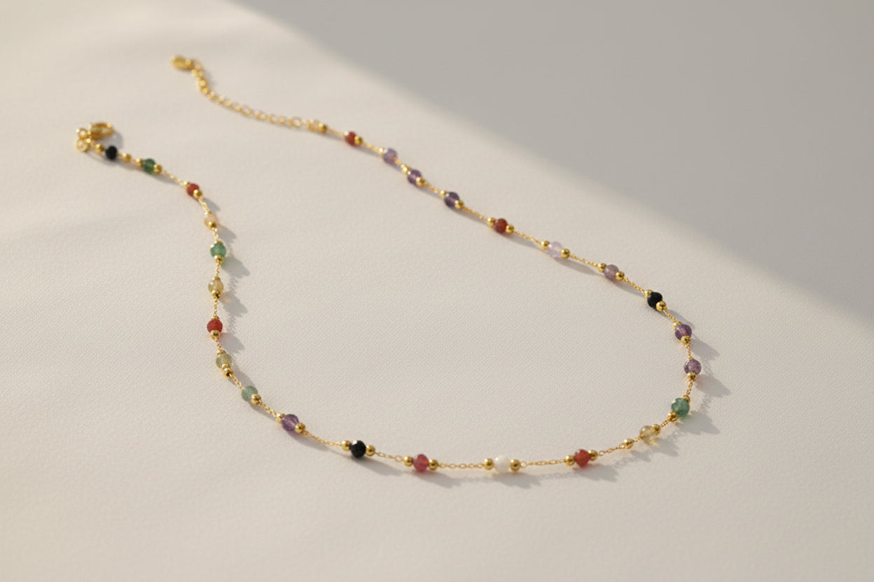Multi stone necklace