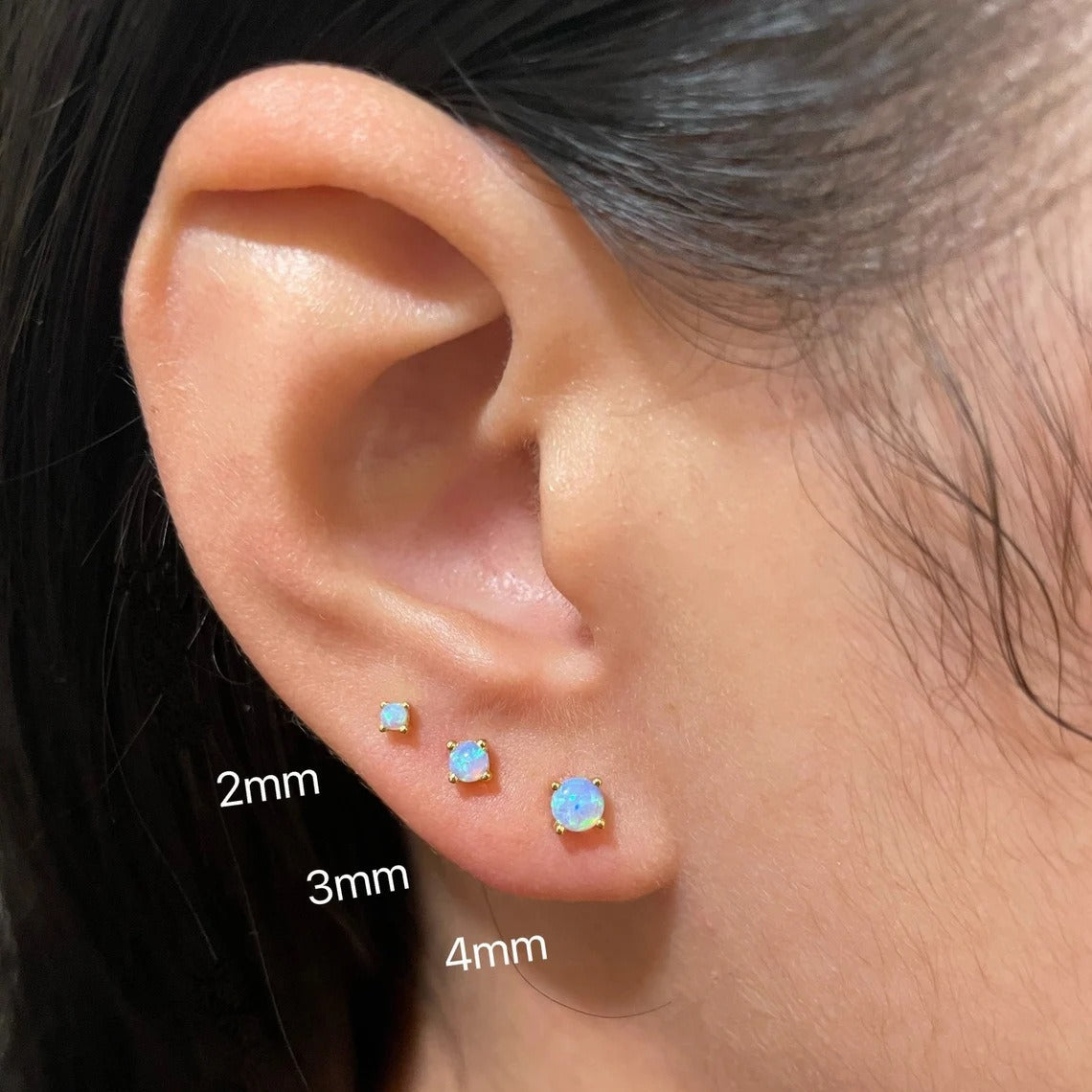 Opal Stud Piercing (Sterling Silver)