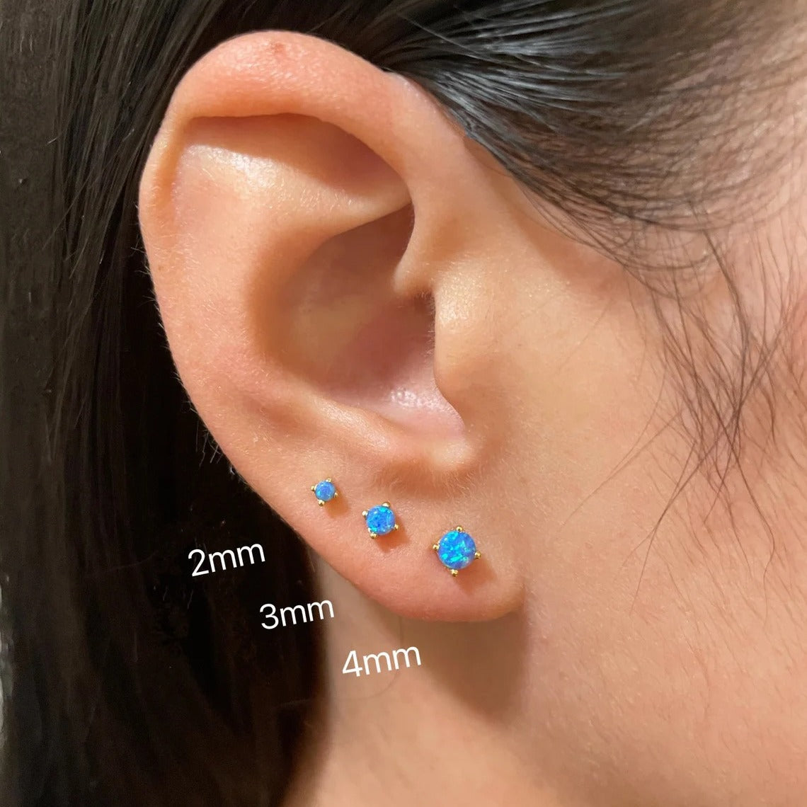 Opal Stud Piercing (Sterling Silver)