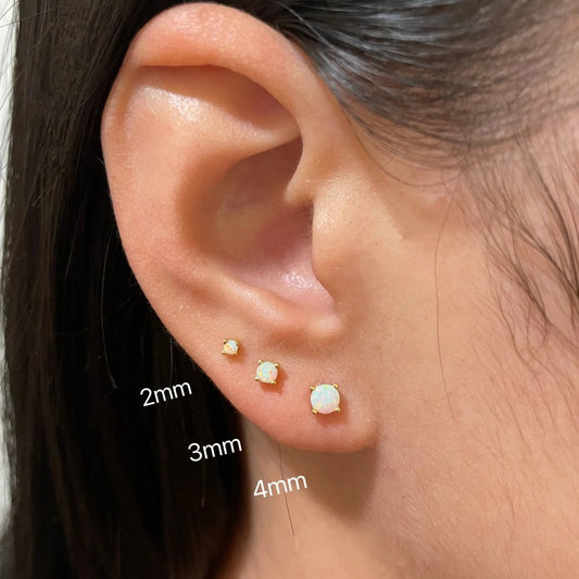 Opal Stud Piercing (Sterling Silver)