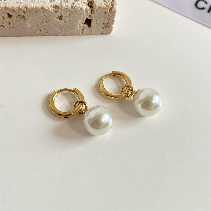 Pearl Hoop Earring