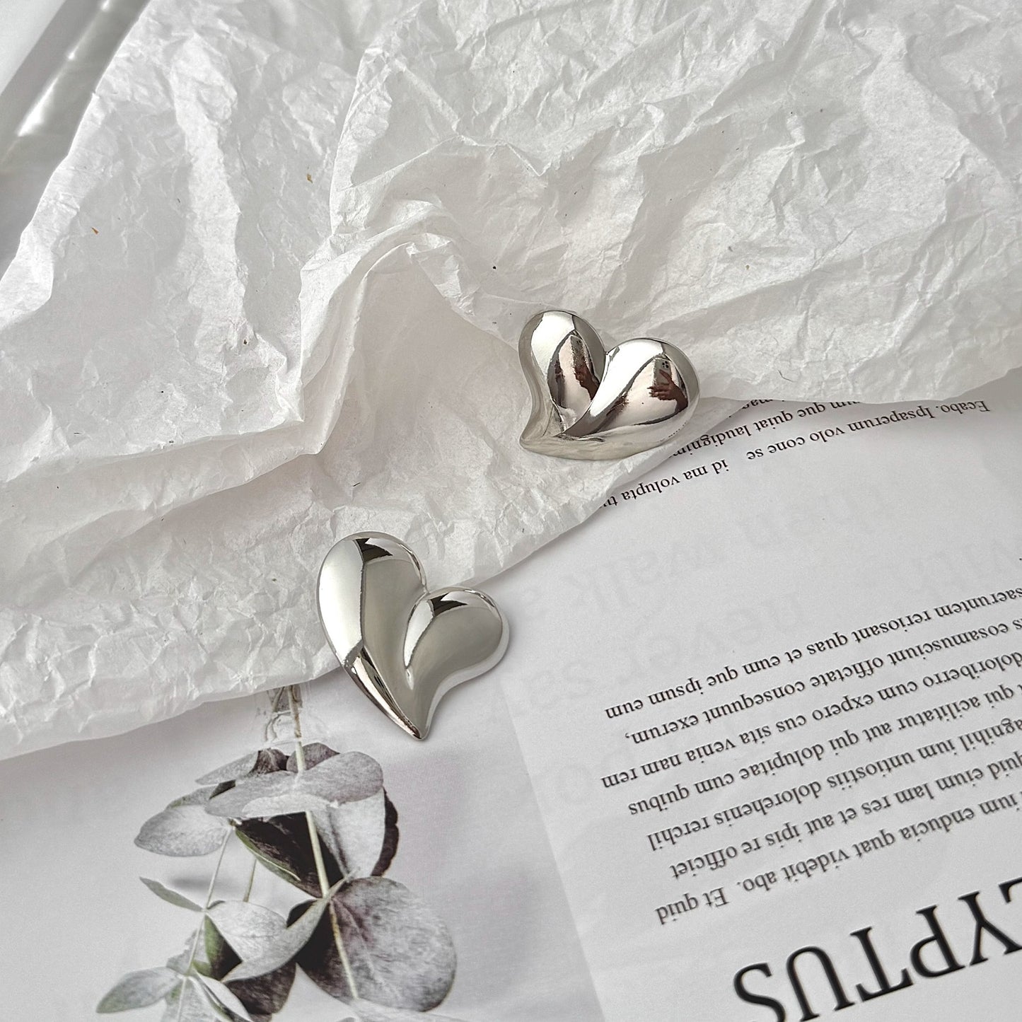 Oversized Heart Stud