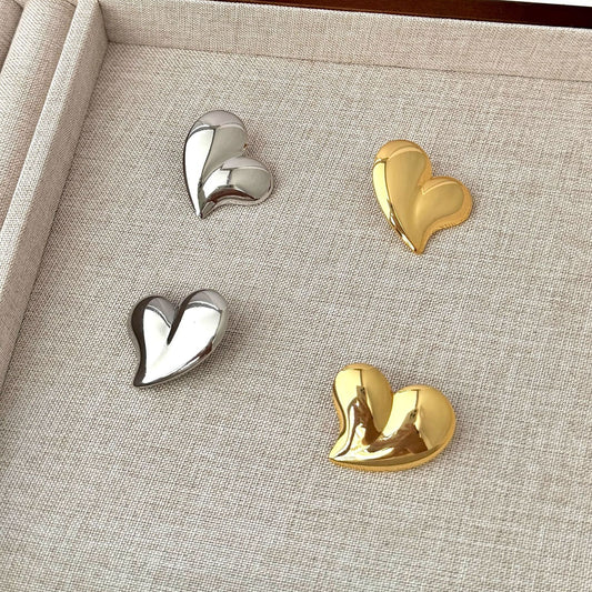Oversized Heart Stud