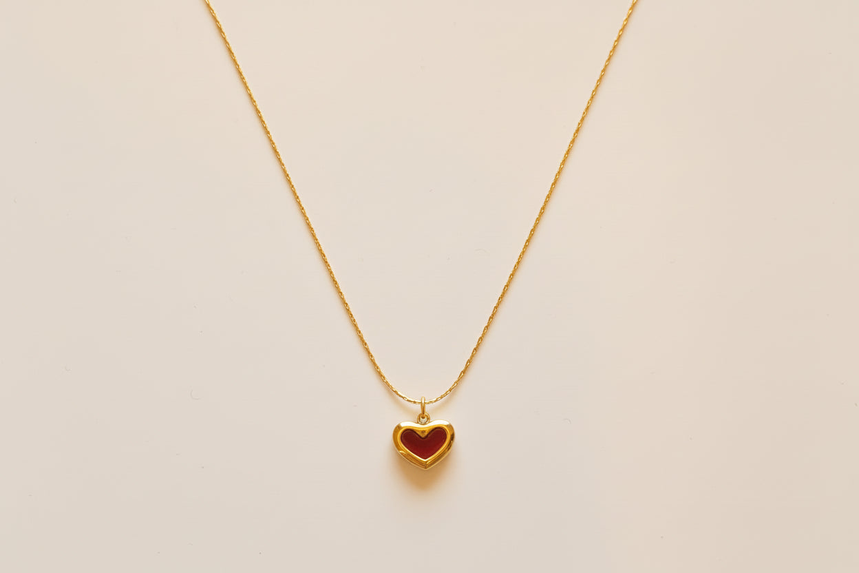Red Heart Pendant Necklace