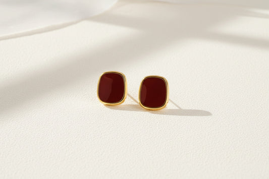 Red Stud Earring