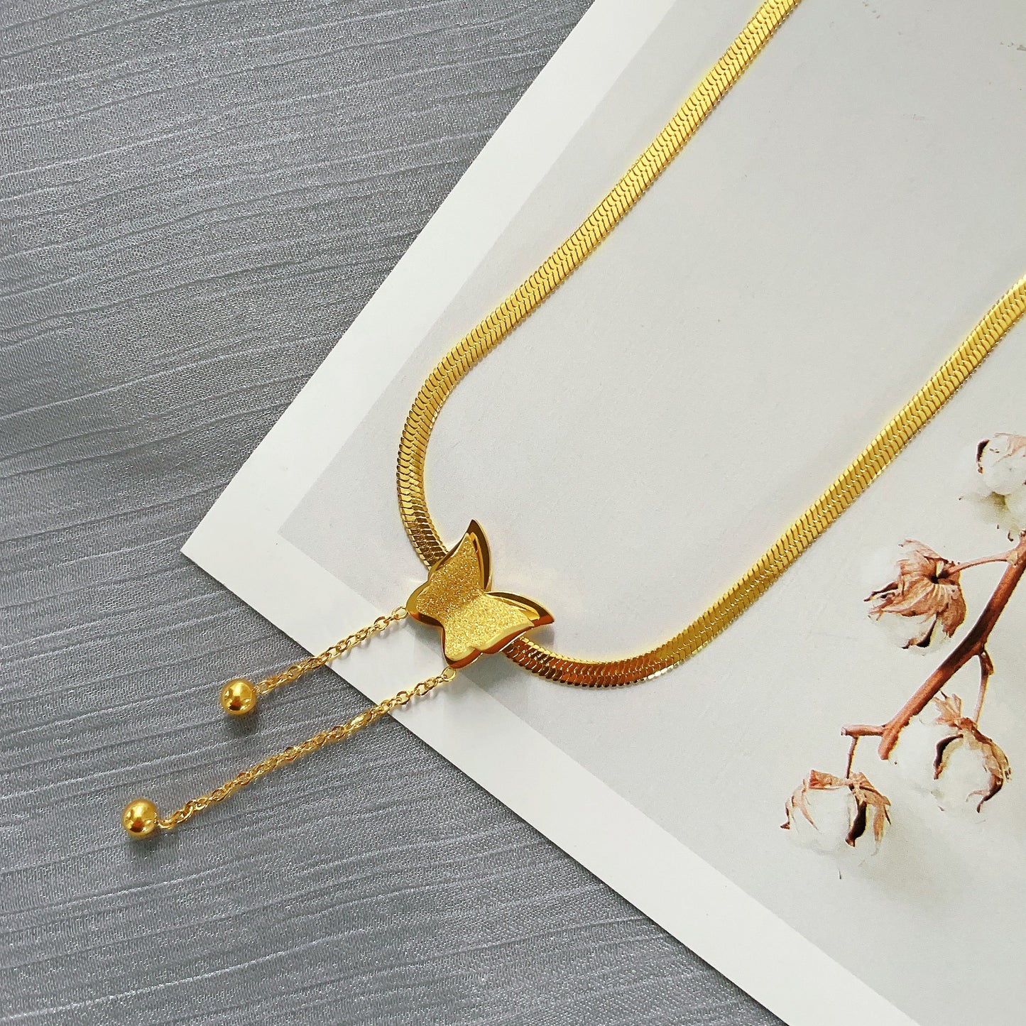 Snake Butterfly Necklace
