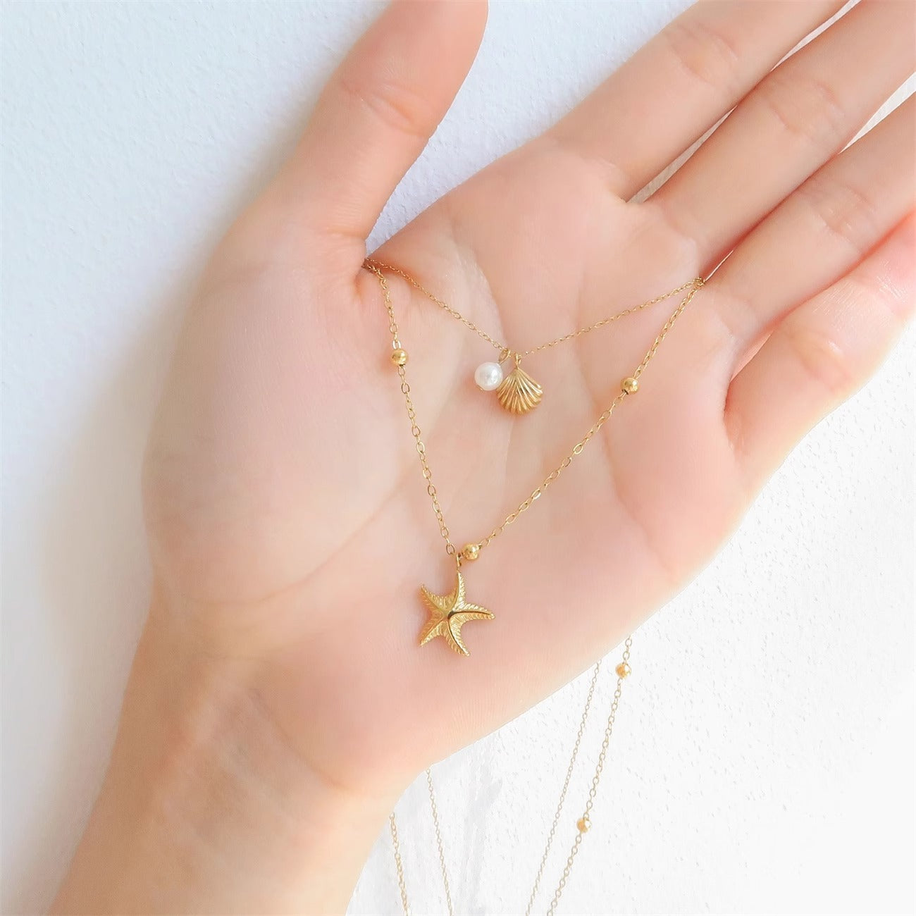 Starfish & Shell Layered Necklace