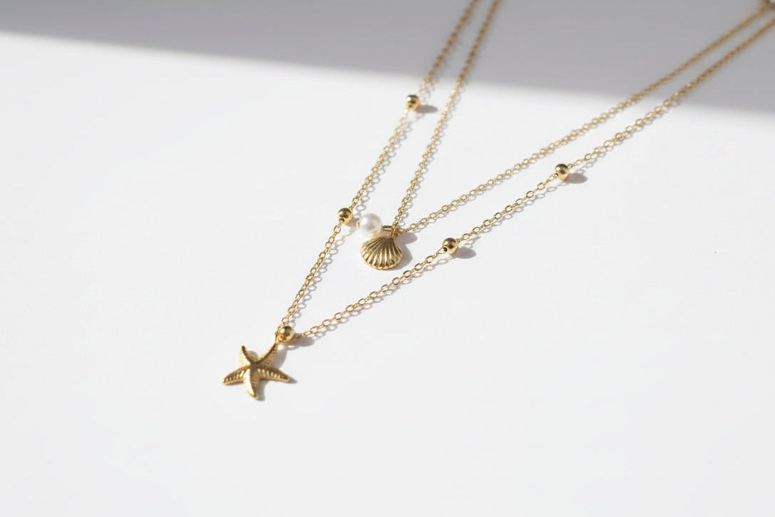 Starfish & Shell Layered Necklace
