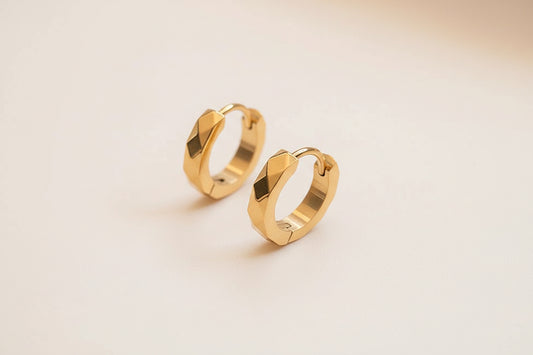 Diamond Imprint Hoop