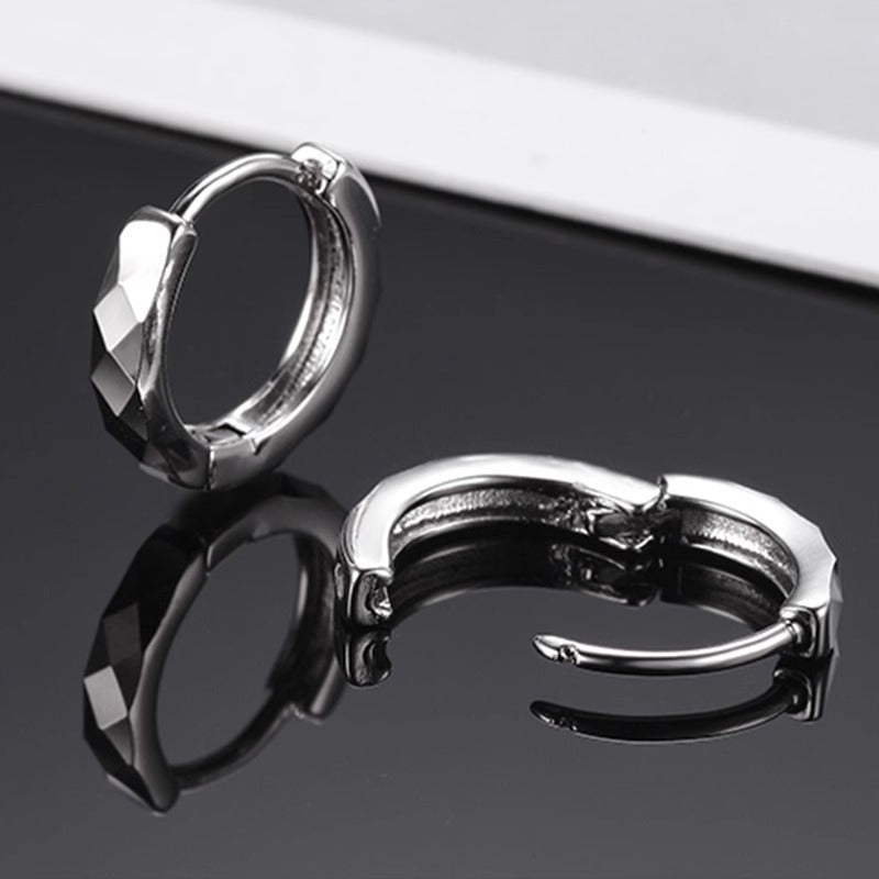 Diamond Imprint Hoop
