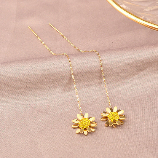 Sunflower Drop Earrings