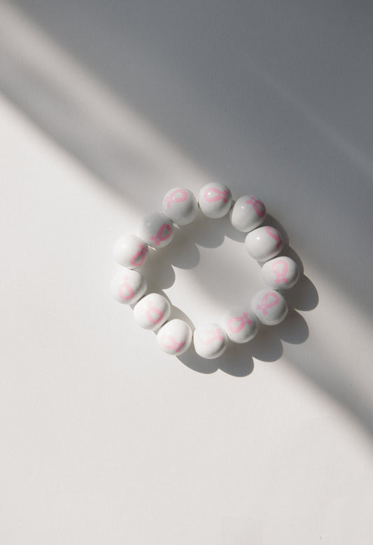Wooden Breast Cancer Bracelet
