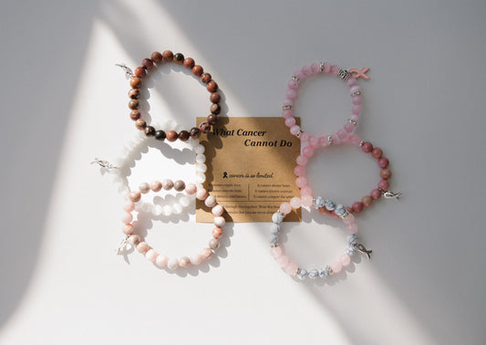 Breast Cancer Gemstone Bracelet