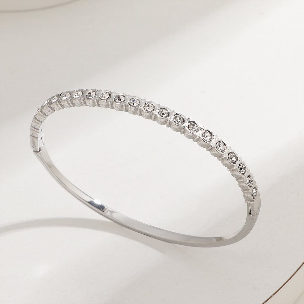 Round Crystal Bangle