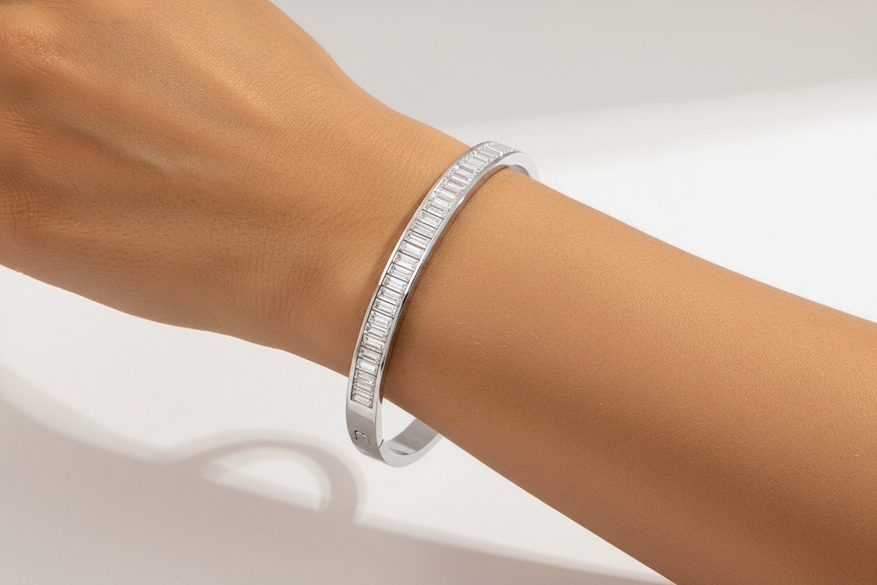 Rectangle Crystal Bangle