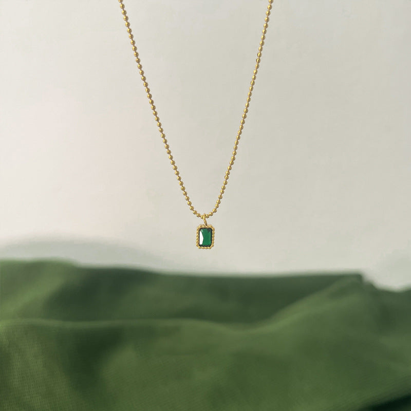 Emerald Pendant Necklace