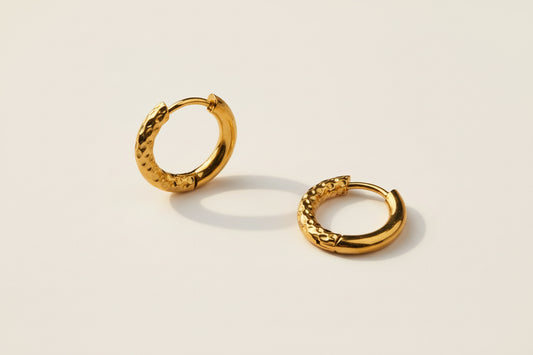 Textured Gold Hoops