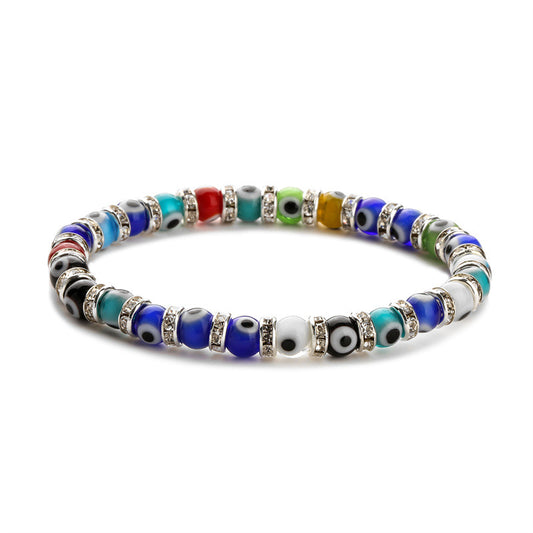 Multi Coloured Evil Eye Bracelet