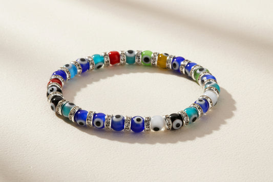 Multi Coloured Evil Eye Bracelet