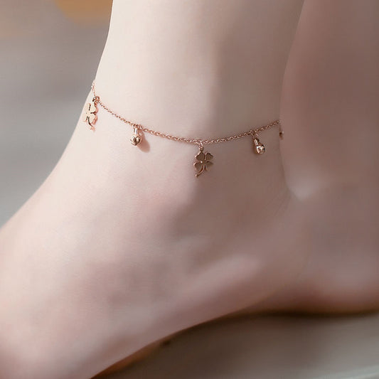 Clover Dangle Anklet