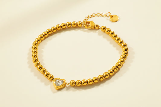 Beaded Heart Bracelet