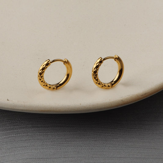 Textured Gold Hoops