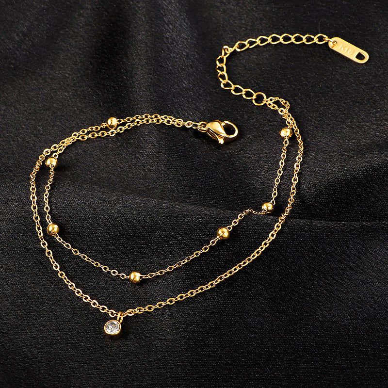 Double layer anklet