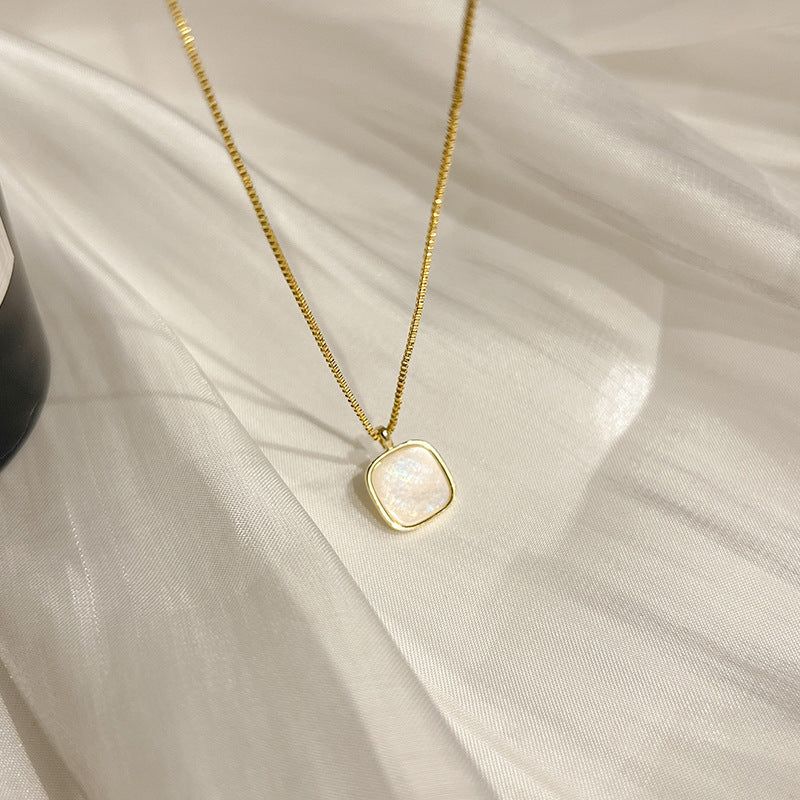 White Square Pendant