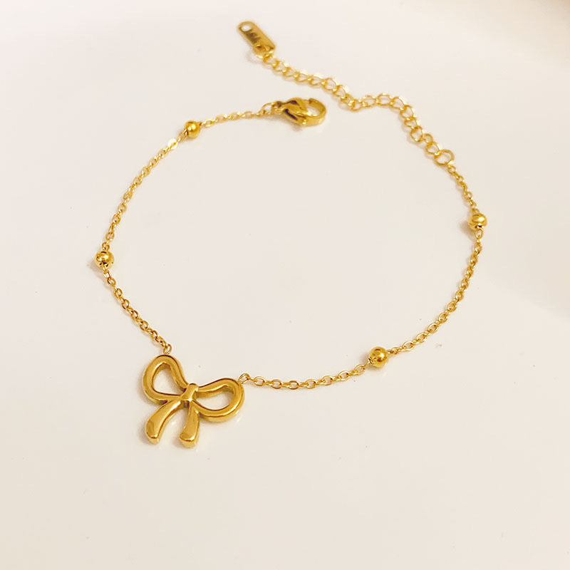 Beaded Bow Anklet