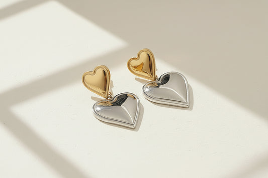 Double Heart Dangle