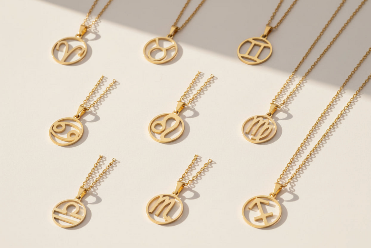 Astrology Symbol Necklace - Gold Plated